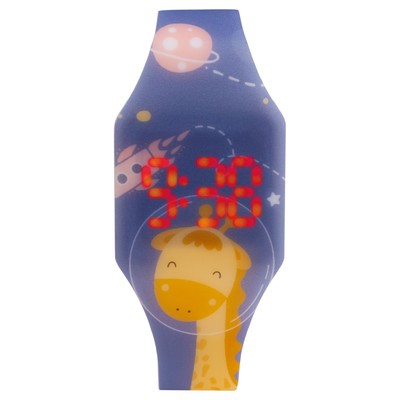 Часы наручные электронные «Жираф», детские, ремешок l-22.5 см