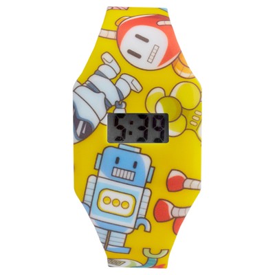 Часы наручные электронные «Роботы», детские, ремешок l-22.5 см