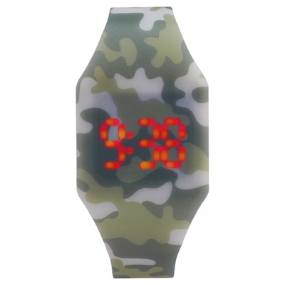 Часы наручные электронные «Камуфляж», детские, ремешок l-22.5 см