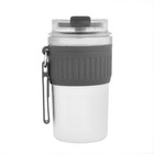 Термокружка New design, 400 мл, сохраняет тепло до 8 ч, нержавеющая сталь, серая - Фото 2