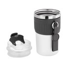 Термокружка New design, 400 мл, сохраняет тепло до 8 ч, нержавеющая сталь, серая - Фото 3