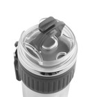 Термокружка New design, 400 мл, сохраняет тепло до 8 ч, нержавеющая сталь, серая - Фото 4