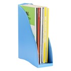 Лоток для бумаг вертикальный СТАММ "Дельта", ширина 85 мм, сине-голубой - фото 7848496