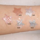 Тени для век Focallure Glittering Liquid Eyeshadow, жидкие, с глиттером, тон S01, 1.5 г - Фото 5