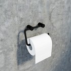 Держатель для туалетной бумаги IDDIS Petite, без крышки, чёрный матовый - Фото 2