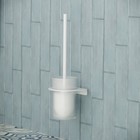 Ёрш для туалета IDDIS NOA, 122х132х380 мм, матовое стекло, белый матовый, нержавеющая сталь   101666 - Фото 2