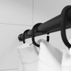 Набор колец для шторы в ванную комнату IDDIS RID013P, 12 колец, овальная, чёрный - Фото 3