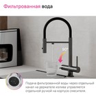 Смеситель для кухни IDDIS Ace, с фильтром и гибким изливом, цвет графит - Фото 3