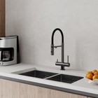 Смеситель для кухни IDDIS Ace, с фильтром и гибким изливом, цвет графит - Фото 7