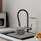 Смеситель для кухни IDDIS Ace, с фильтром и гибким изливом, цвет графит - Фото 9