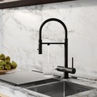 Смеситель для кухни IDDIS Ace, с фильтром и гибким изливом, чёрный матовый - Фото 8