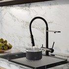 Смеситель для кухни IDDIS Ace, с фильтром и гибким изливом, чёрный матовый - Фото 9