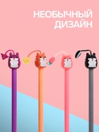 Ручка-прикол «Зверушки», чёрный стержень, гелевая, МИКС - Фото 2