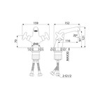 Смеситель для раковины IDDIS Acros ACRSB00i01, двухзахватный - Фото 3