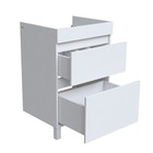 Тумба напольная для стиральной машины IDDIS Optima Home, 120 см, белая - Фото 3