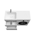 Тумба с раковиной для стиральной машины IDDIS Optima Home, 120 см, белая, левая - Фото 6