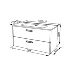 Тумба подвесная с раковиной IDDIS Brick BRI10W1i95K, 100 см, белая - Фото 6
