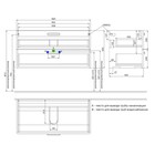 Тумба подвесная с раковиной IDDIS Brick BRI10W1i95K, 100 см, белая - Фото 7
