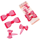 набор для волос "Полосатик", розовый (2 зажима,2 неведимки) - Фото 1