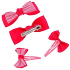 набор для волос "Полосатик", розовый (2 зажима,2 неведимки) - Фото 2