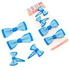 набор для волос "Полосатик", синий (2 зажима,2 неведимки) - Фото 1