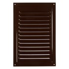 Решетка вентиляционная ZEIN Люкс, 200 х 300 мм, без сетки, металлическая, коричневая - фото 25279693