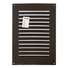 Решетка вентиляционная ZEIN Люкс, 200 х 300 мм, без сетки, металлическая, коричневая - фото 25279694