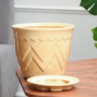 Горшок цветочны Арго №2, Бежевый 2,8 л - фото 23174964