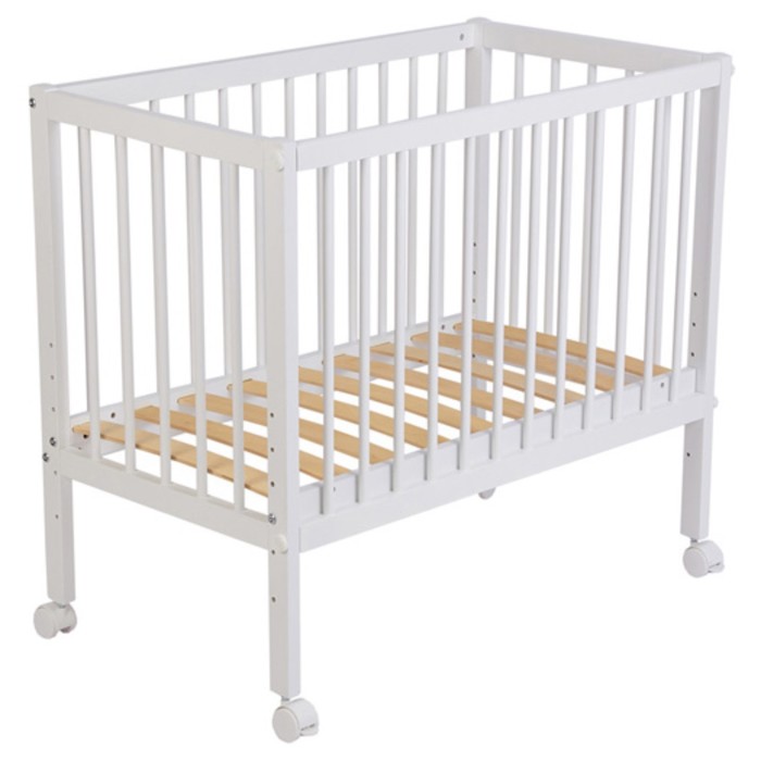 Кроватка детская приставная Фея 100 «Лео», цвет белый