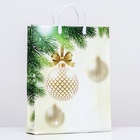 Пакет новогодний «Белый игрушки», мягкий пластик, 42×32 см - Фото 2