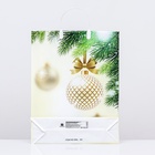 Пакет новогодний «Белый игрушки», мягкий пластик, 42×32 см - Фото 3