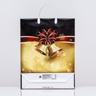 Пакет новогодний «Колокольчик в золоте», мягкий пластик, 42×32 см 120 мкм - Фото 3