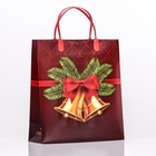 Пакет новогодний «Колокольчик», мягкий пластик, 26×23 см - Фото 2