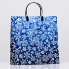 Пакет новогодний «Снежинки», мягкий пластик, 30×30 100 мкм - Фото 2