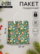 Пакет новогодний «Праздничное настроение», мягкий пластик, 26×23 см - Фото 1