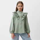 Блузка для девочки MINAKU цвет оливковый, рост 122 см - фото 25850098