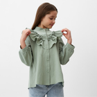 Блузка для девочки MINAKU цвет оливковый, рост 122 см - Фото 3