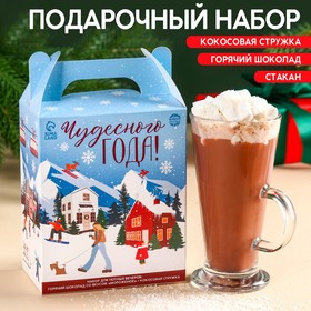 Подарочный набор «Чудесного Нового года»: горячий шоколад со вкусом молочного мороженного 75 г (3 шт. х 25 г)., кондитерский декор 30 г., кружка 236 мл.