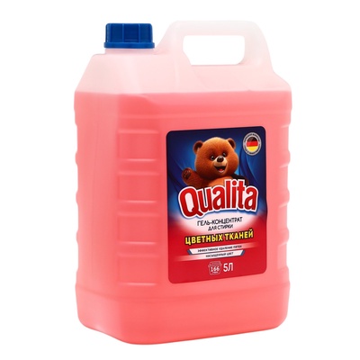 Гель для стирки QUALITA, концентрат, для цветного, 5 л