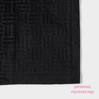 Коврик придверный влаговпитывающий Доляна, без окантовки, 37×57 см, цвет чёрный - Фото 2