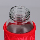 Бутылка стекло в чехле «Сердечки», 350 мл - Фото 4