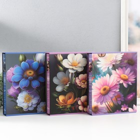 Фотоальбом на 200 фото 10х15 см "Крупные цветы" в коробке МИКС 25,8х21х5 см