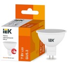 Лампа светодиодная ECO MR16 7Вт 3000К тепл. бел. GU5.3 630лм 230-240В IEK LLE-MR16-7-230-30-GU5 - фото 4143328