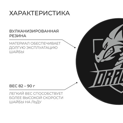 Шайба хоккейная Winter Star, детская, d=6 см