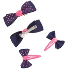 набор для волос "Горох", синий (2 зажима,2 неведимки) - Фото 2