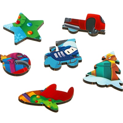 Пазл фигурный Лесная мастерская «Новый год! Помощники Деда Мороза», 40 деталей