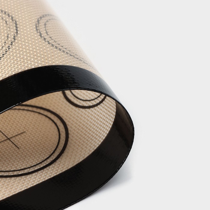 Силиконовый коврик для макаронс армированный «Макарон.Плюс», 42×29,5 см, цвет МИКС - фото 1890275703