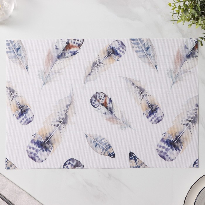 Набор салфеток сервировочных Доляна «Легкость», 4 шт, 30×45 см, цвет белый