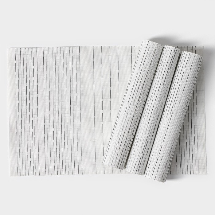 Набор салфеток сервировочных Доляна «Ян», 4 шт, 30×45 см, цвет белый