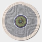 Салфетка сервировочная на стол Доляна «Мира», d=38 см, серая, рисунок МИКС - Фото 5